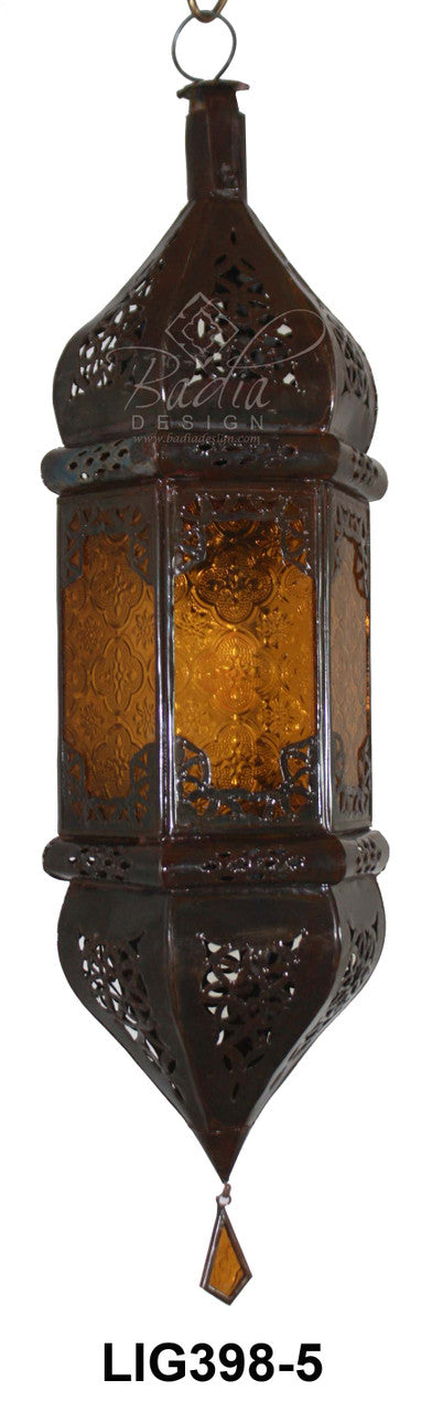 Hanging Multi Color Glass Lanterns