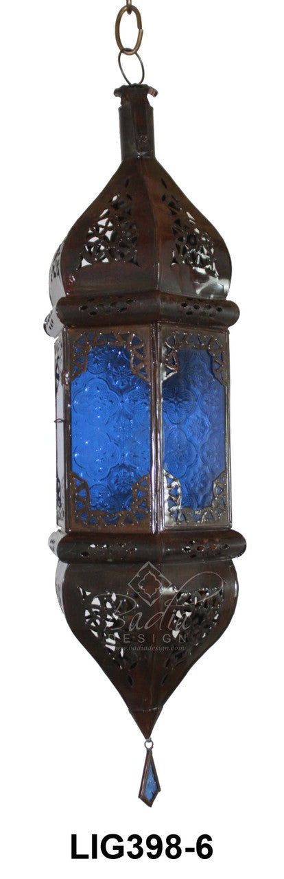 Hanging Multi Color Glass Lanterns