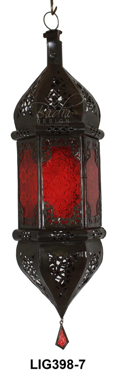 Hanging Multi Color Glass Lanterns