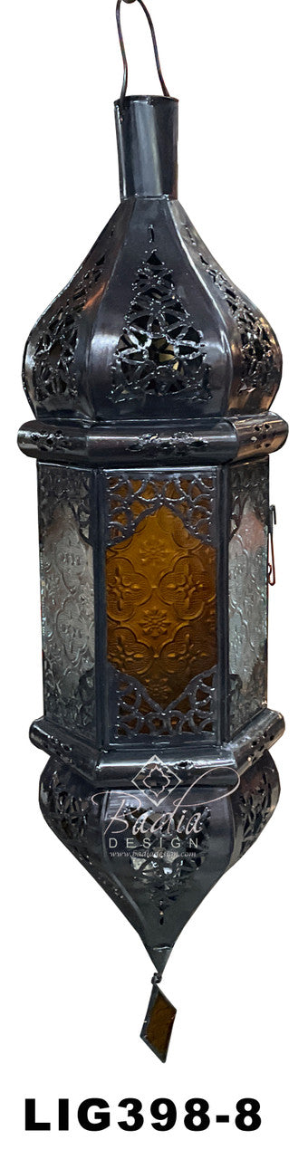 Hanging Multi Color Glass Lanterns