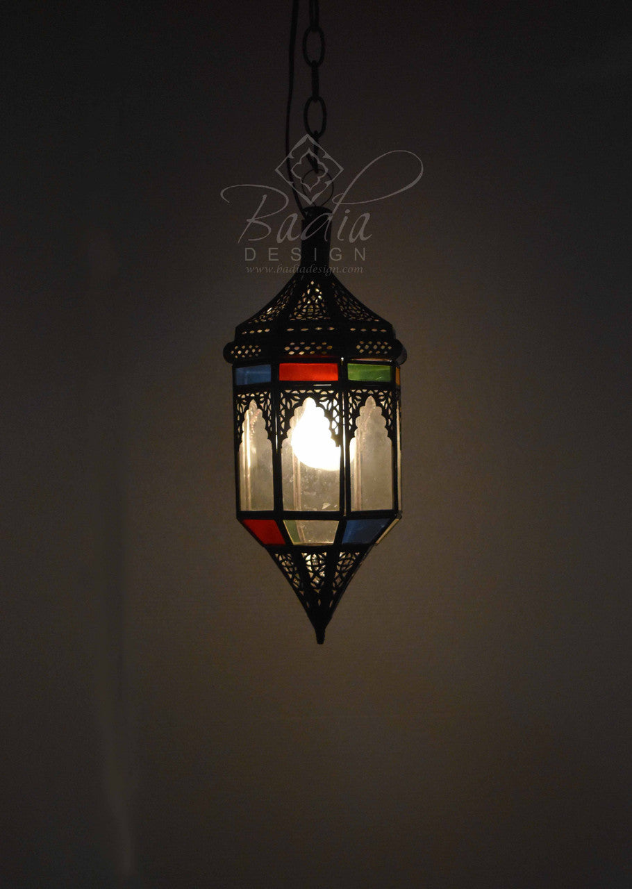 Pendant Light with Multi-Color Glass