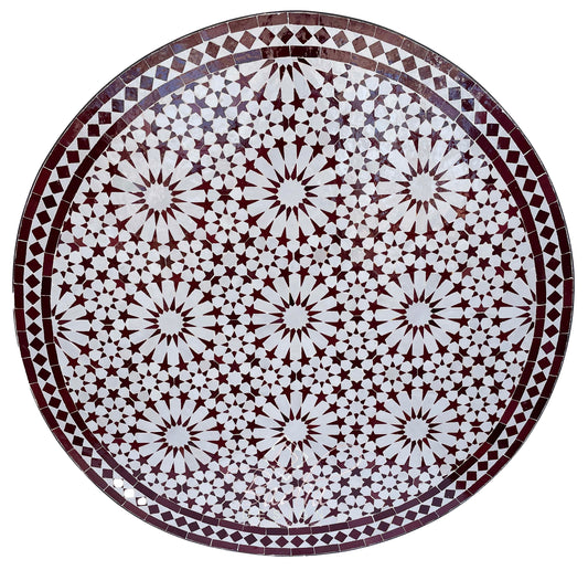 Round Moroccan Mosaic Tile Table Top