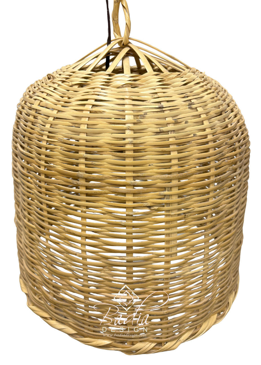 Rounded Dome Shaped Raffia Lantern