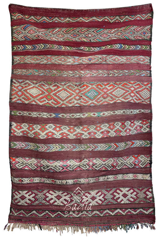 Vintage Multi-Color Kilim Rug