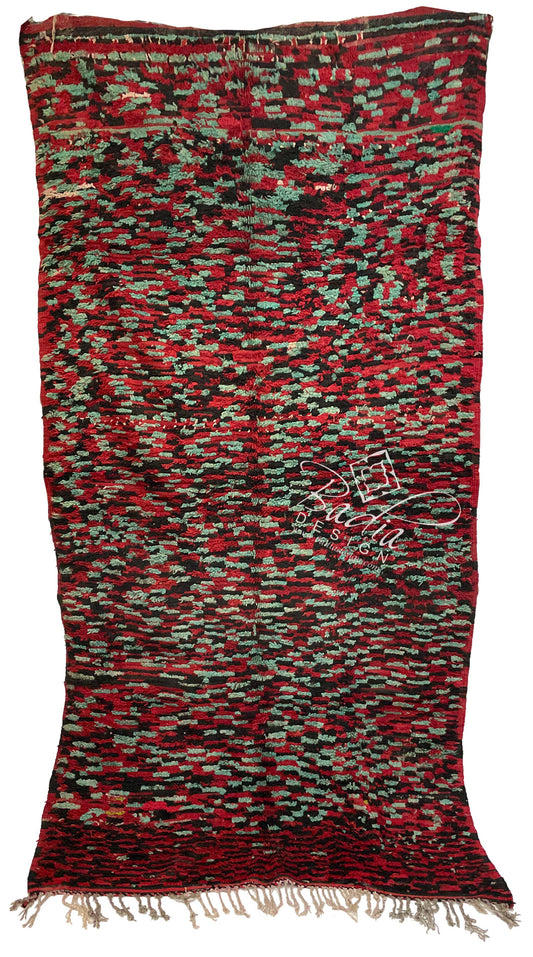 Red Multi-Color Rug with Geometric Designs