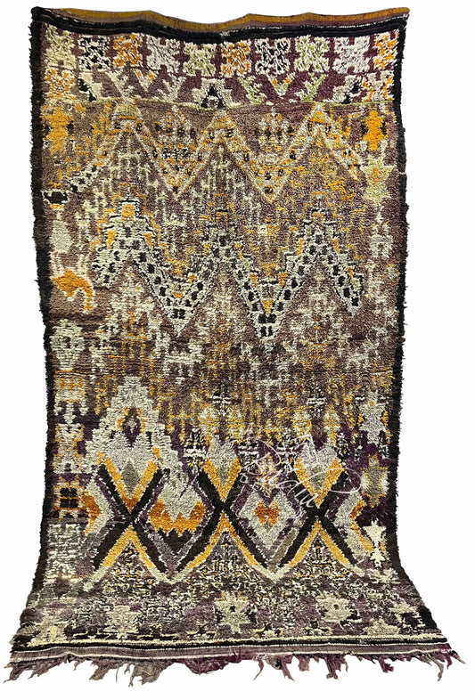 Large Multi-Color Moroccan Rug with Tribal Designs