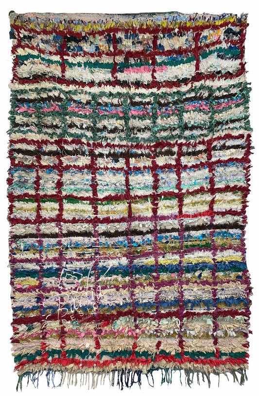 Small Multi-Color Rug with Geometric Designs