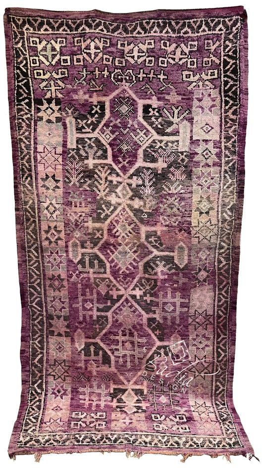 Large Multi-Color Moroccan Rug with Tribal Designs
