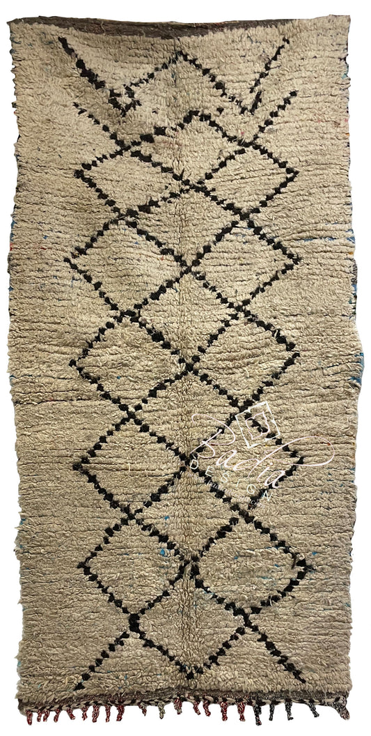 Medium Size Beige Rug with Geometric Designs