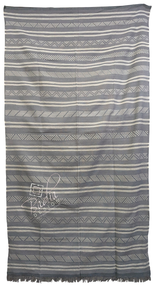 Gray Color Tribal Rug with Geometric Designs