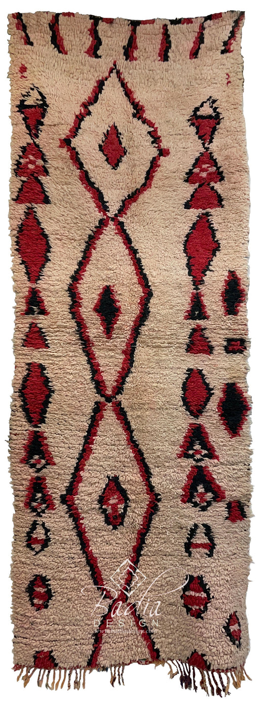 Long Multi-Color Rug with Geometric Designs