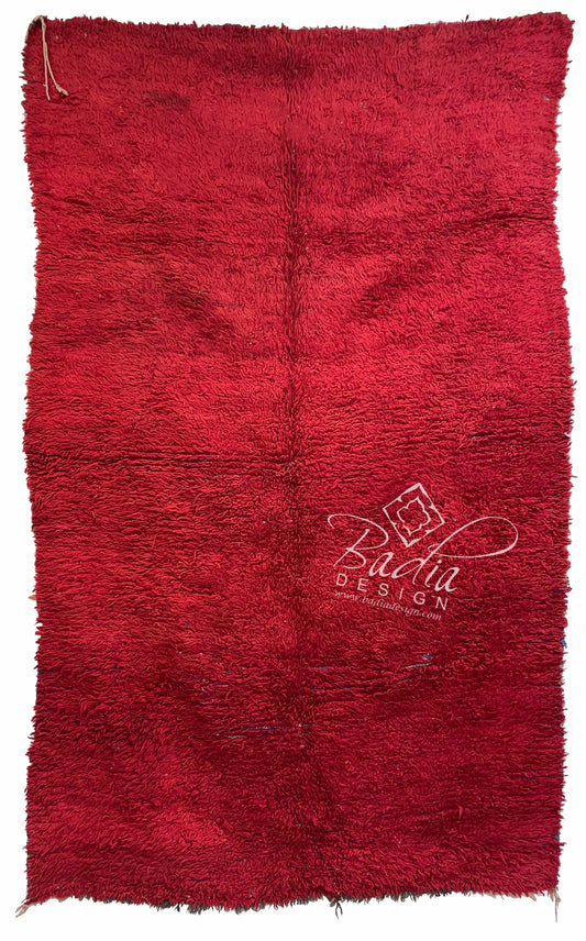 Moroccan Medium Size Deep Red Rug