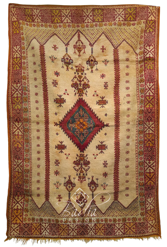 Multi-Color Moroccan Handmade Tribal Area Rug