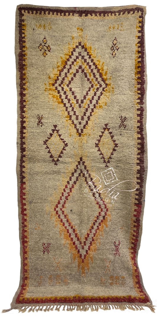 Vintage Multi-Shade Rug with Geometric Patterns