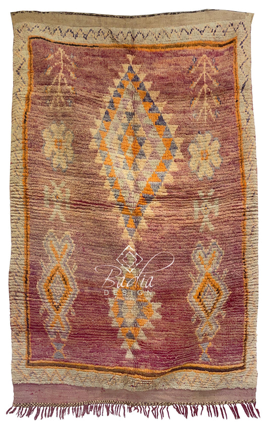 Red Multi-Color Vintage Moroccan Rug