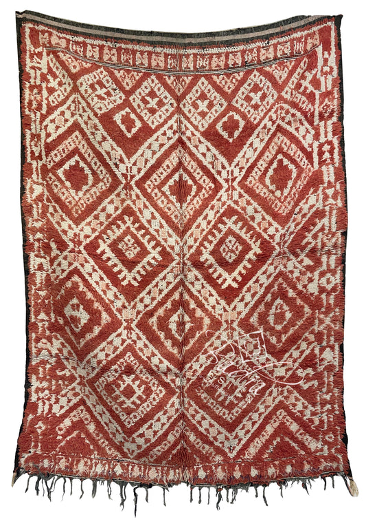 Red Multi-Color Vintage Moroccan Rug