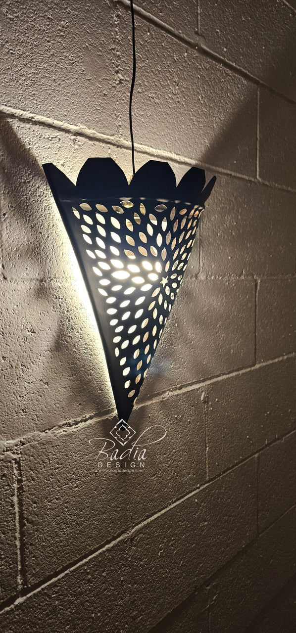 Cone Shaped Rustic Iron Wall Sconce