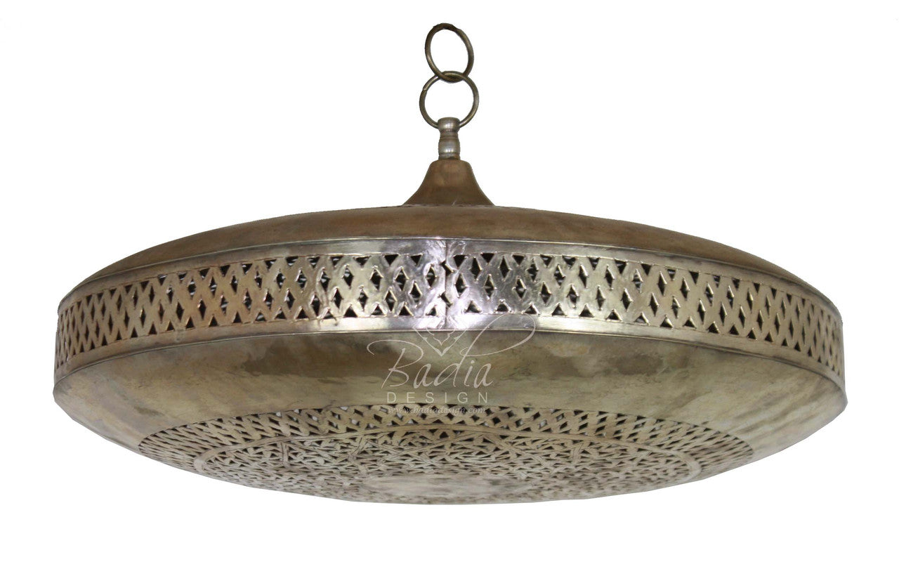 Saucer Shaped Silver Lantern
