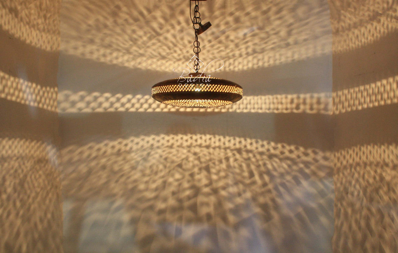 Saucer Shaped Silver Lantern