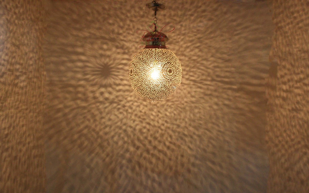 Intricately Designed Silver Lantern