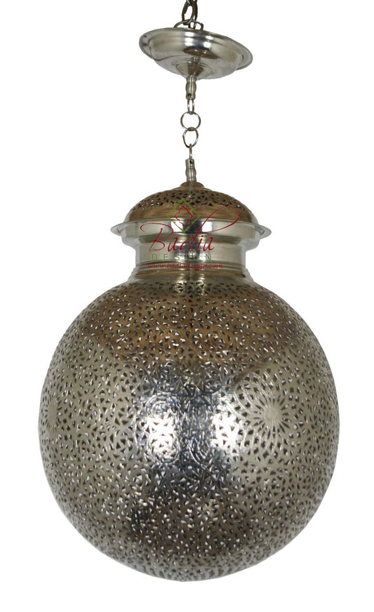 Intricately Designed Silver Lantern