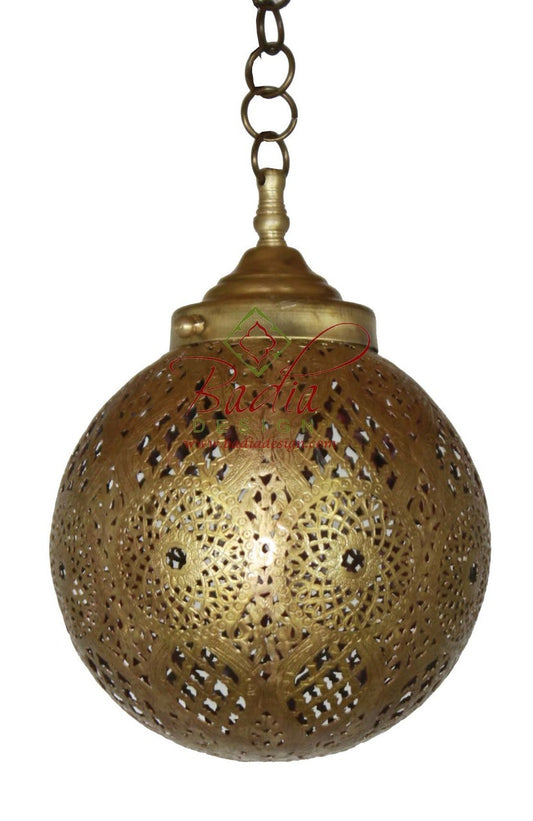 Brass and Silver Pendant Light Lamp