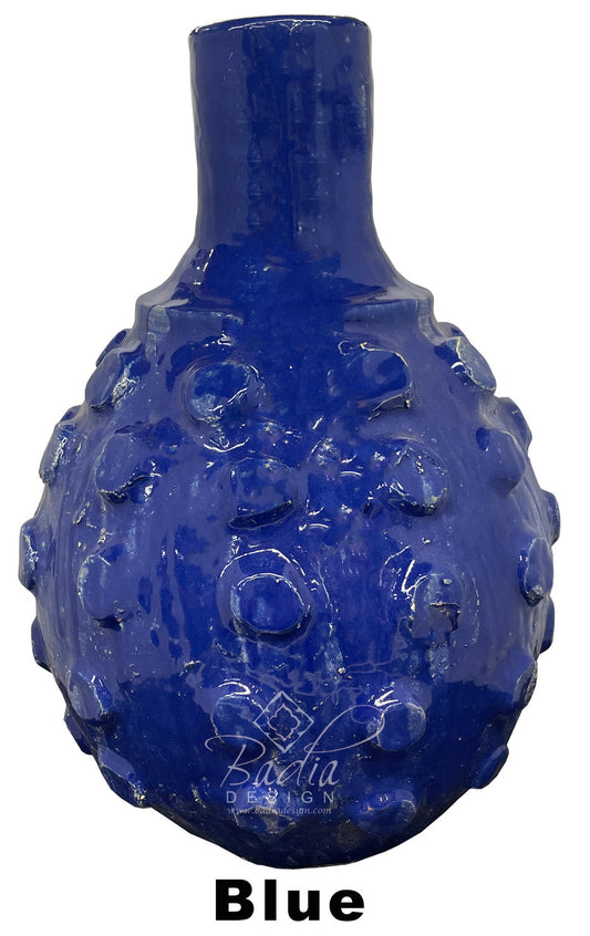 Hand Painted Spiked Ceramic Flower Vase