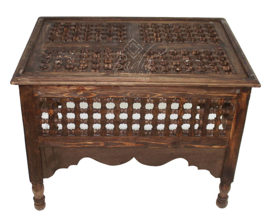 Rectangular Shaped Wooden Moucharabieh Coffee Table - CW-ST055