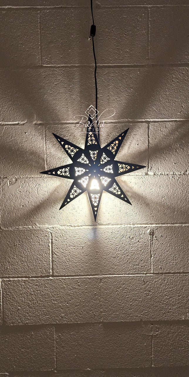 Star Shaped Metal Wall Sconce