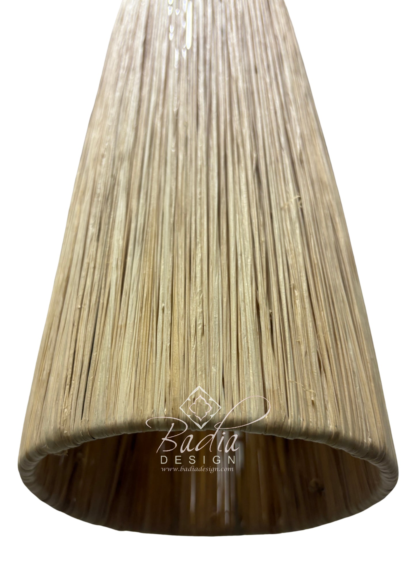 Tall Cylindrical Shape Raffia Lantern