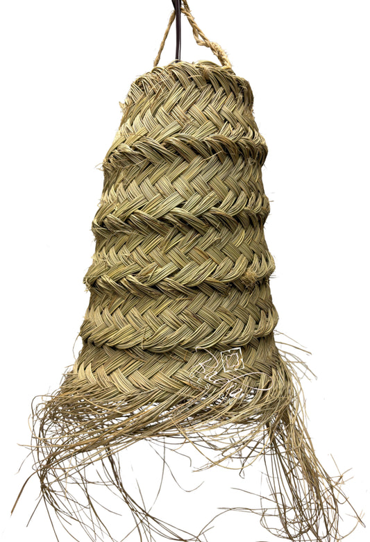 Tall Handwoven Cone shaped Raffia Lantern