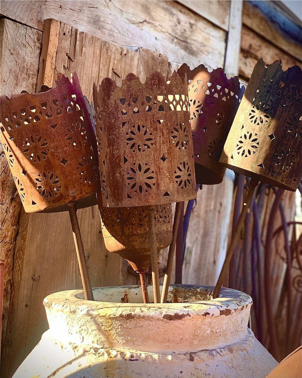 Tall Outdoor Rustic Iron Lantern