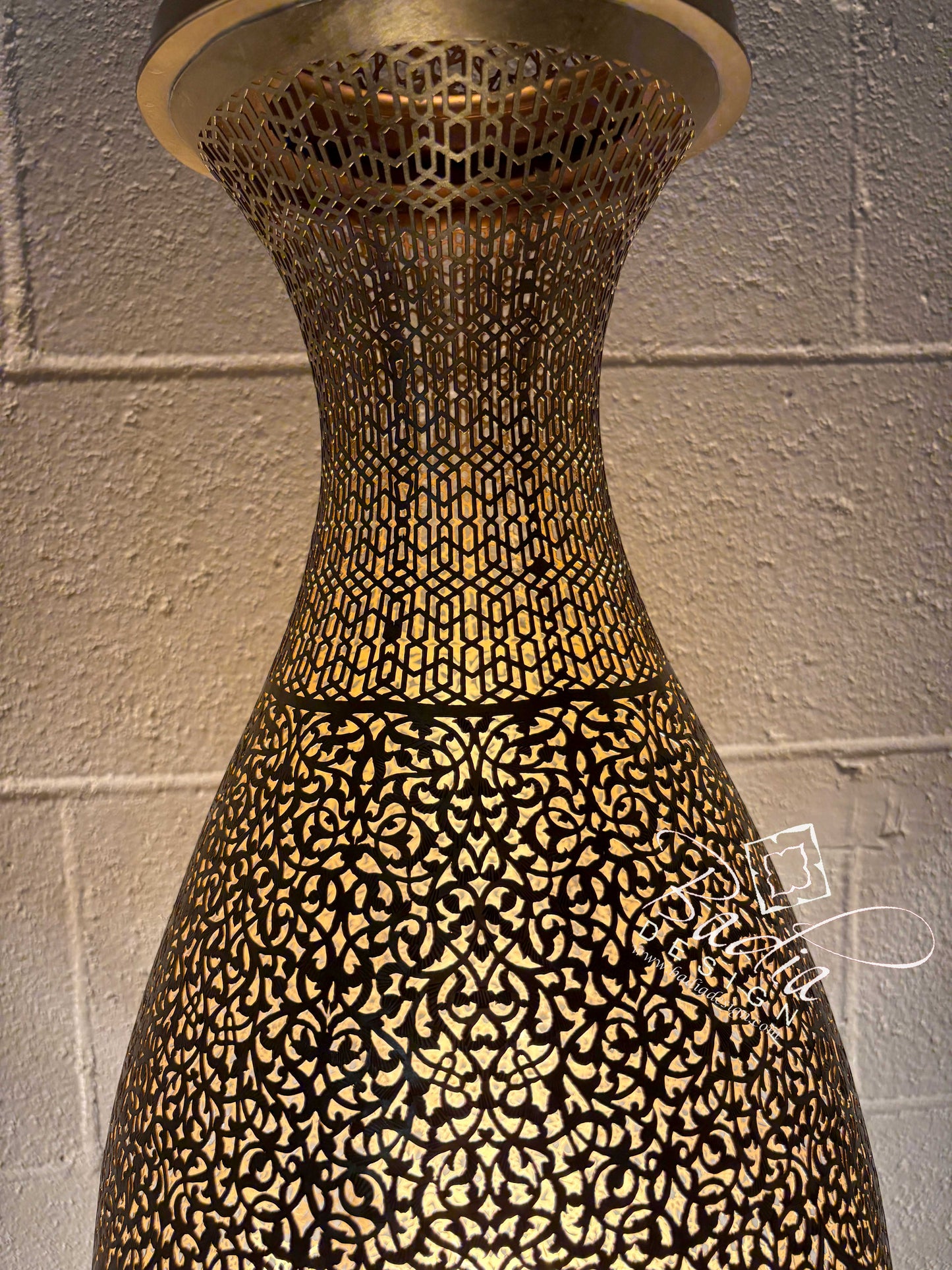 Tall Standing Brass Desktop Lamp