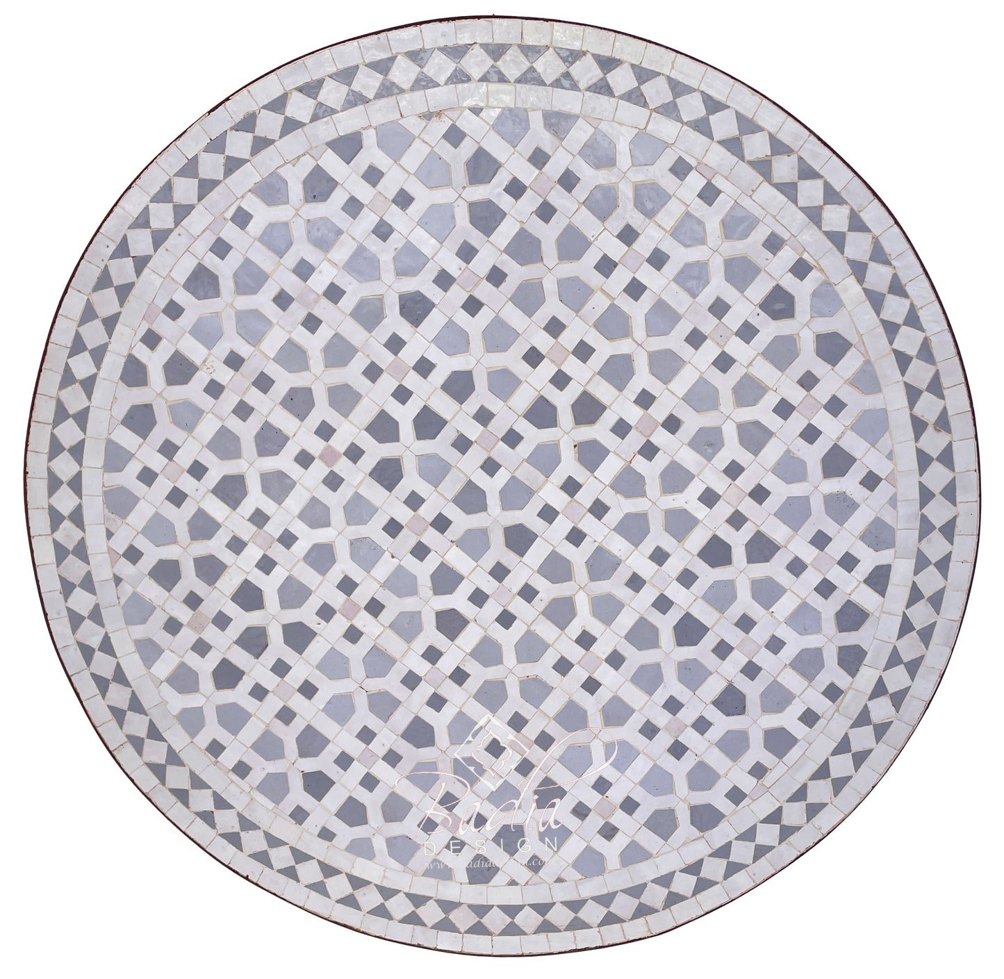 White and Gray Ceramic Tile Table Top