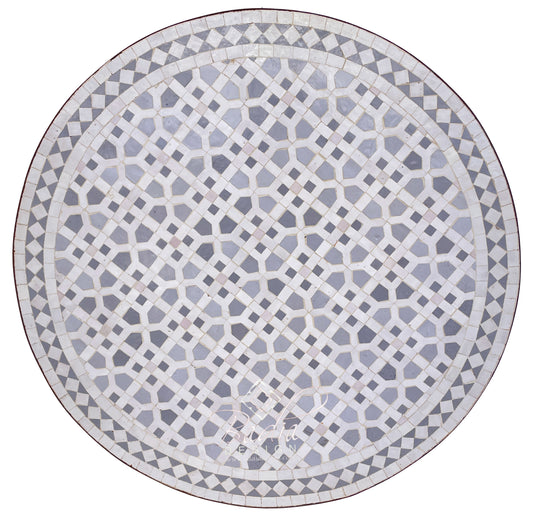 White and Gray Ceramic Tile Table Top