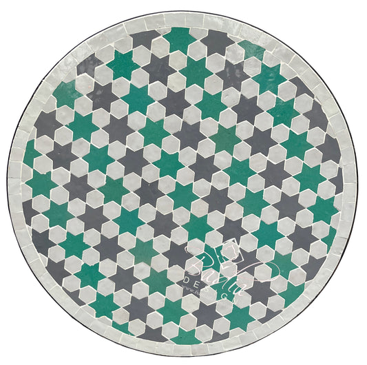 Multi-Color Round Tile Table Top