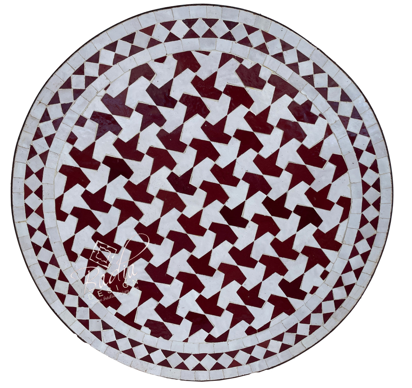 Multi-Color Round Tile Table Top