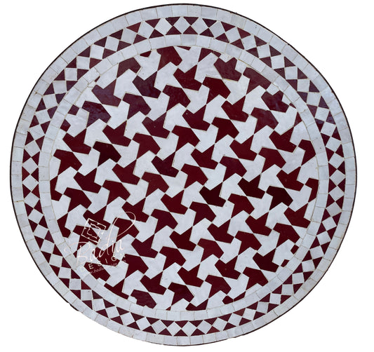 Multi-Color Round Tile Table Top