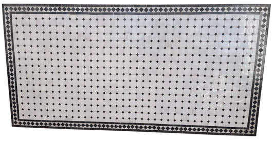 Large Black Rectangular Tile Table Top