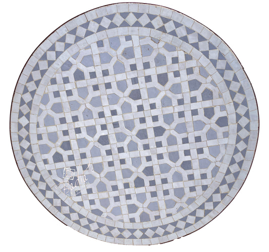 Multi-Color Round Tile Table Top