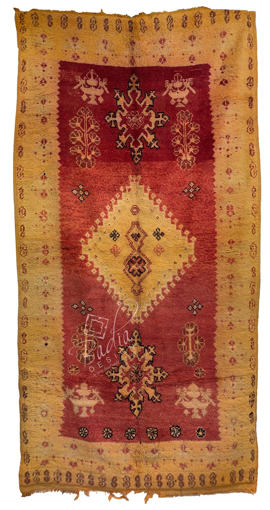 Red Multi-Color Vintage Moroccan Rug