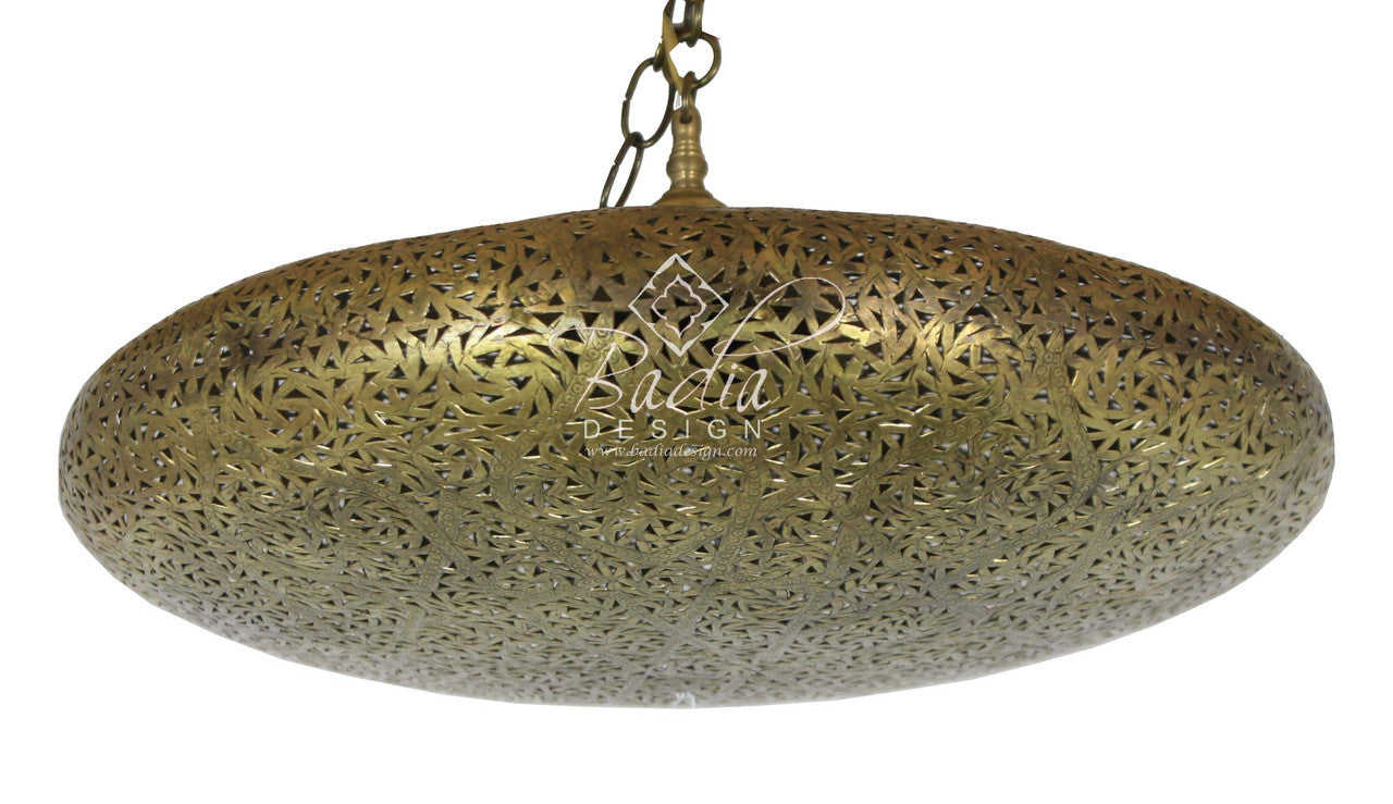 Saucer Shaped Brass Lantern