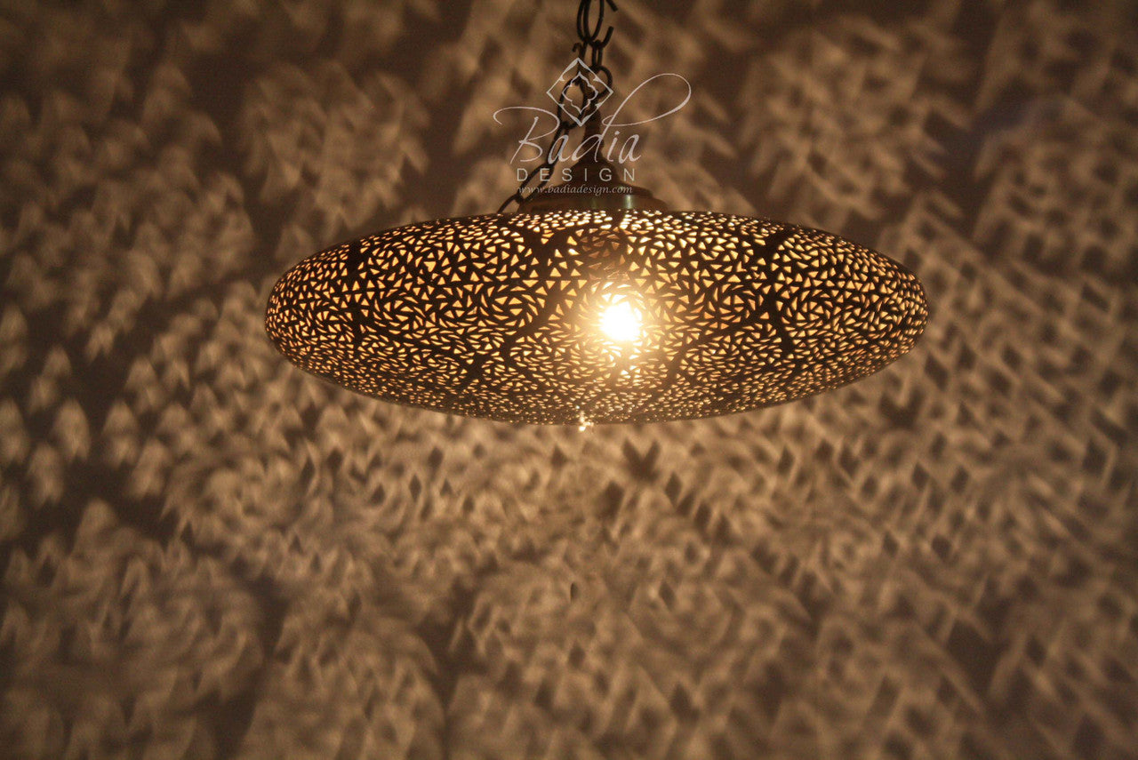 Saucer Shaped Brass Lantern