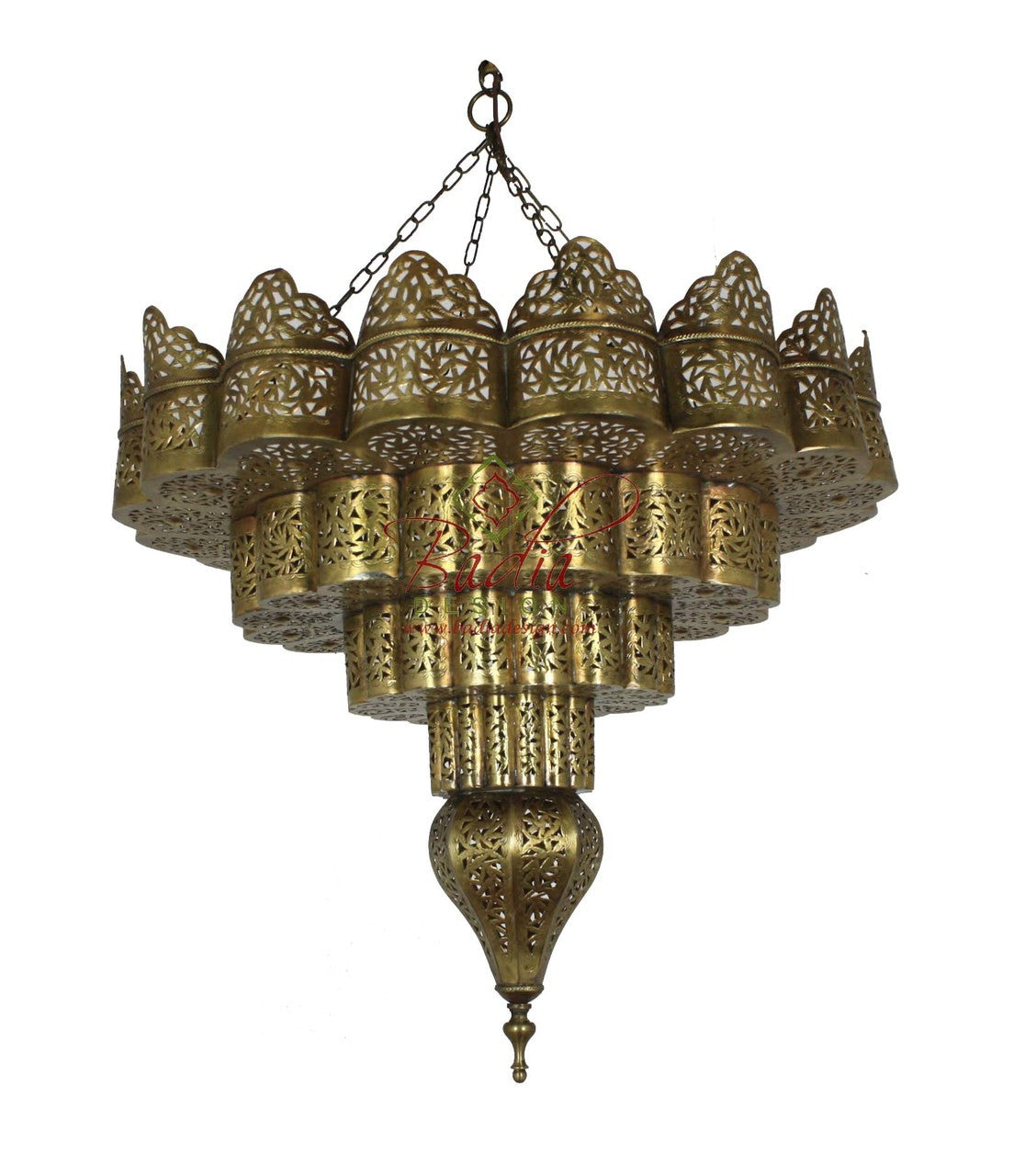 Upside Down Cake Brass Chandelier
