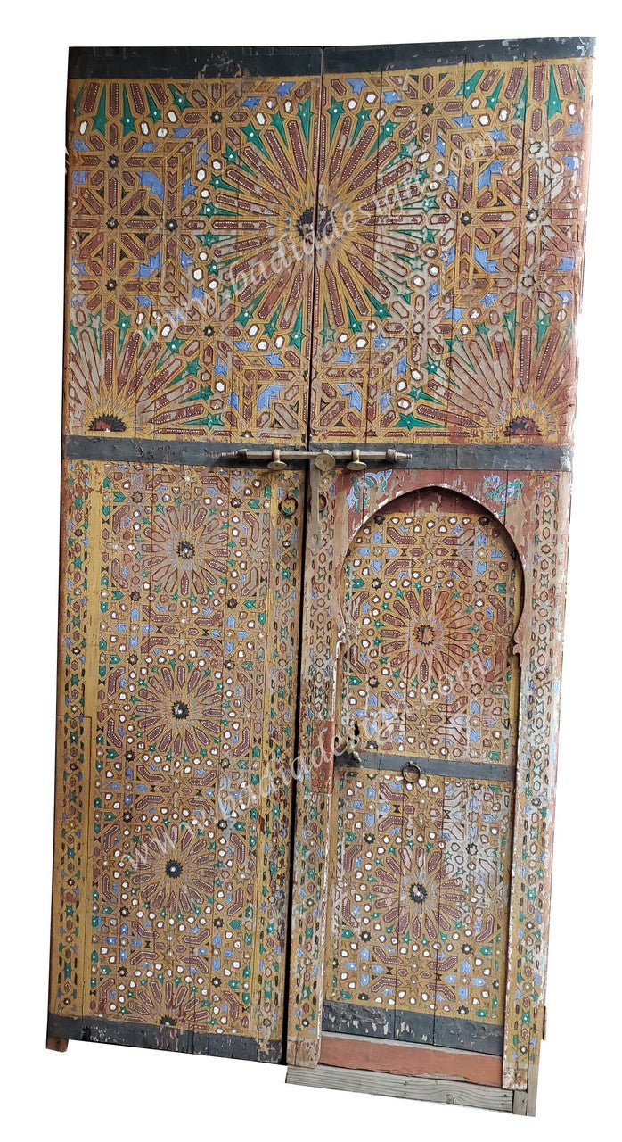 Vintage Hand Painted Double Wide Door - HPD018