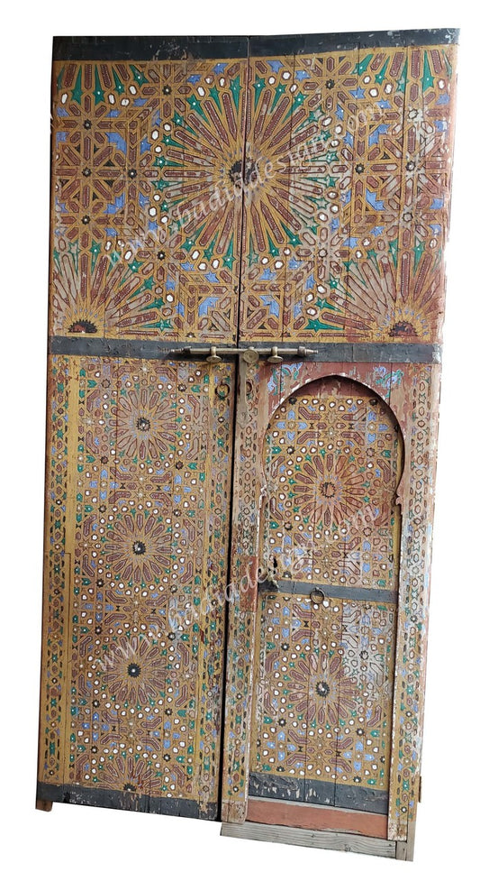 Vintage Hand Painted Double Wide Door - HPD018