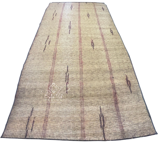 Vintage Handwoven Berber Straw Mat