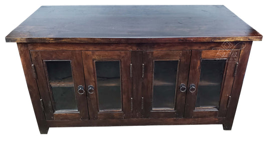 Dark Stained Vintage Wooden Cabinet - CW-CA098
