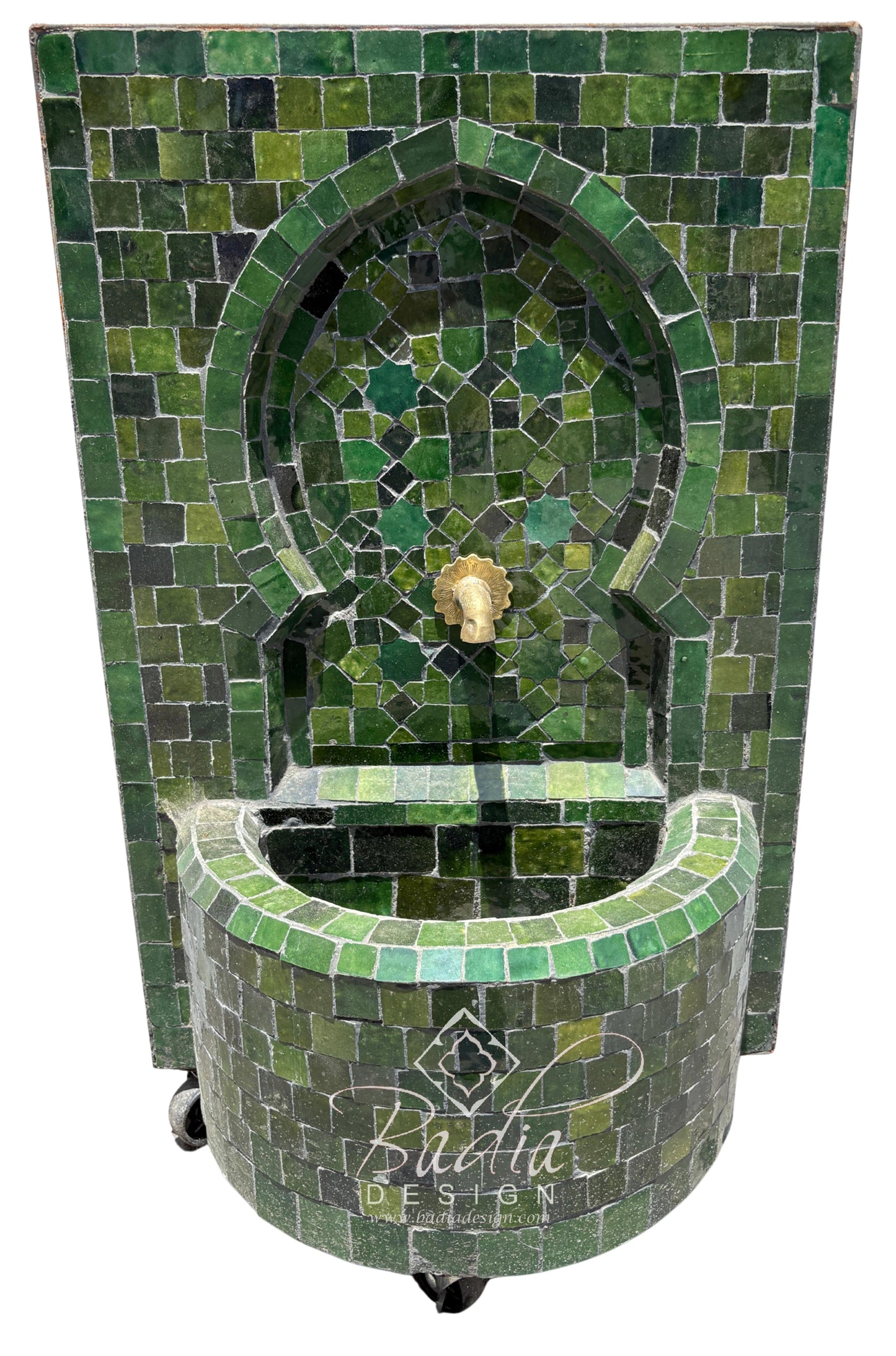 Small Green Tile Water Fountain