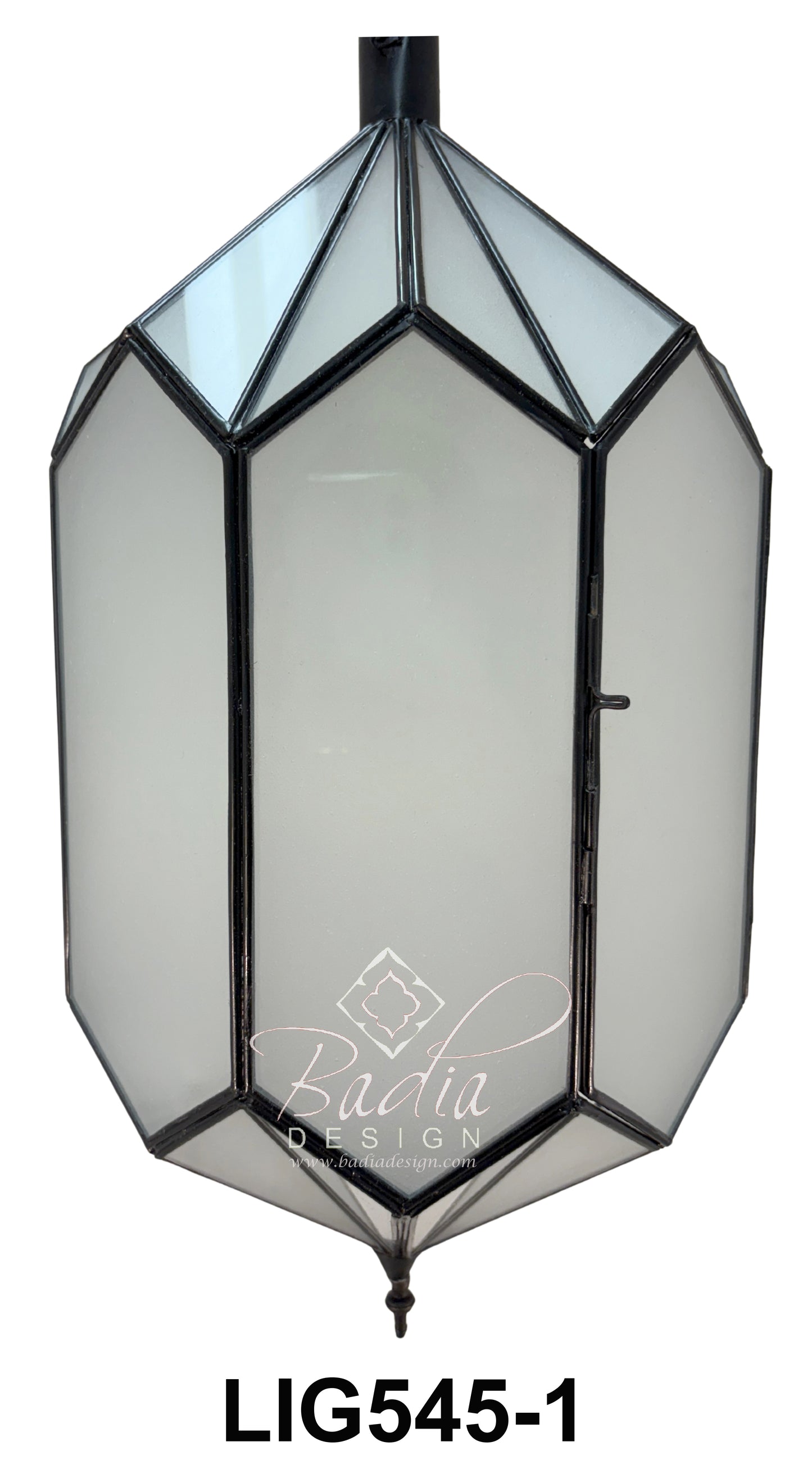 White Glass Prism Pendant Light Fixture